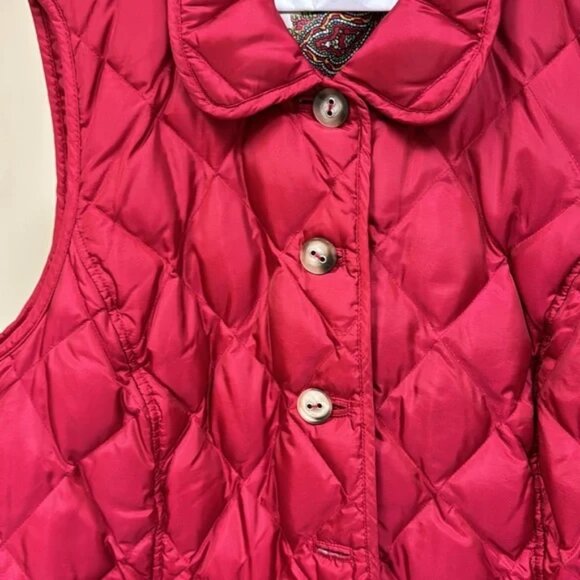 Ladies Plus size 2X Talbots red/burgundy quilted vest - Picture 6 of 8